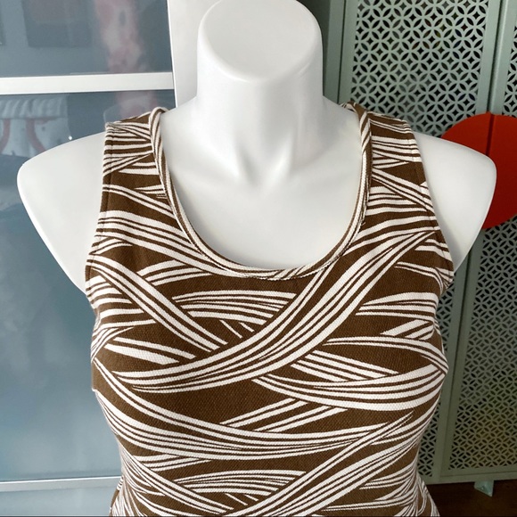 Boden Ellie Printed Ponte Dress in Brown - Picture 3 of 7